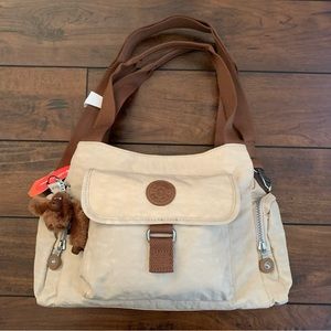 NWT Kipling Cream Shoulder Bag
